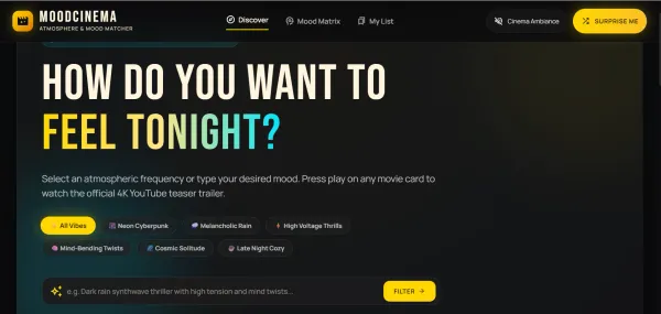 MoodCinema - Cinematic Mood Picker