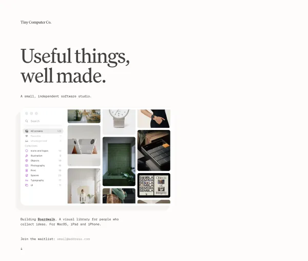 Tiny Computer Co. — Useful things, well made.