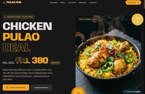Pulao Hub — Chicken Pulao Deal | Faisalabad