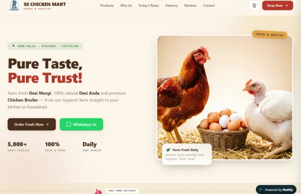 SS Chicken Mart — Fresh & Healthy | 204 Check Road, Faisalabad