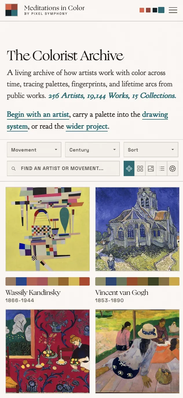 Chromatic Profiles: Pixel Symphony mobile view