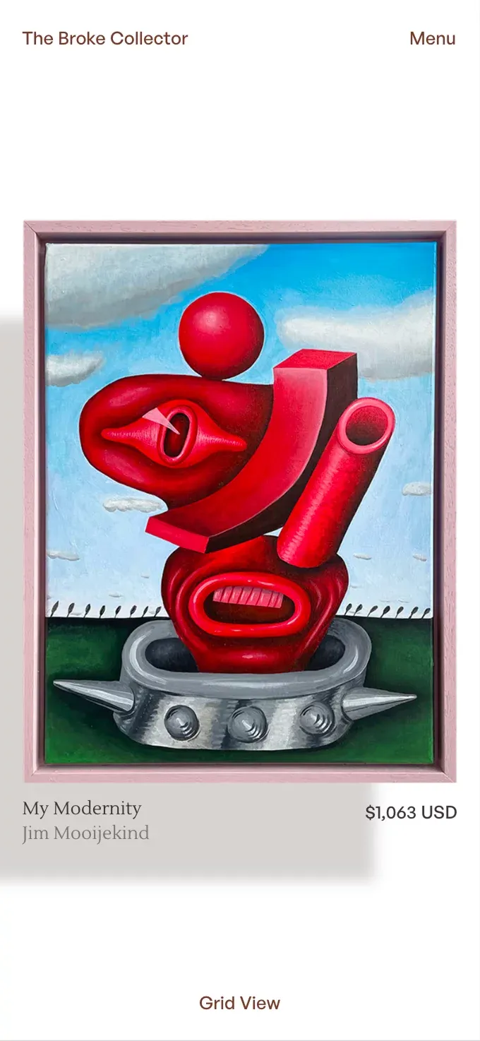 The Broke Collector | Curated Affordable Art mobile view