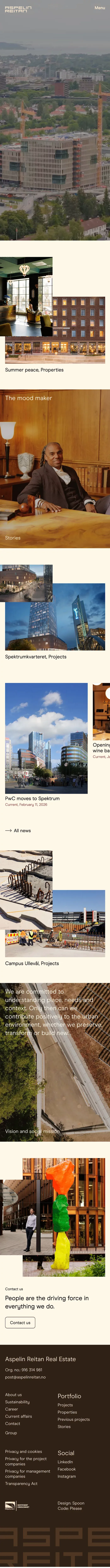 Aspelin Reitan mobile view