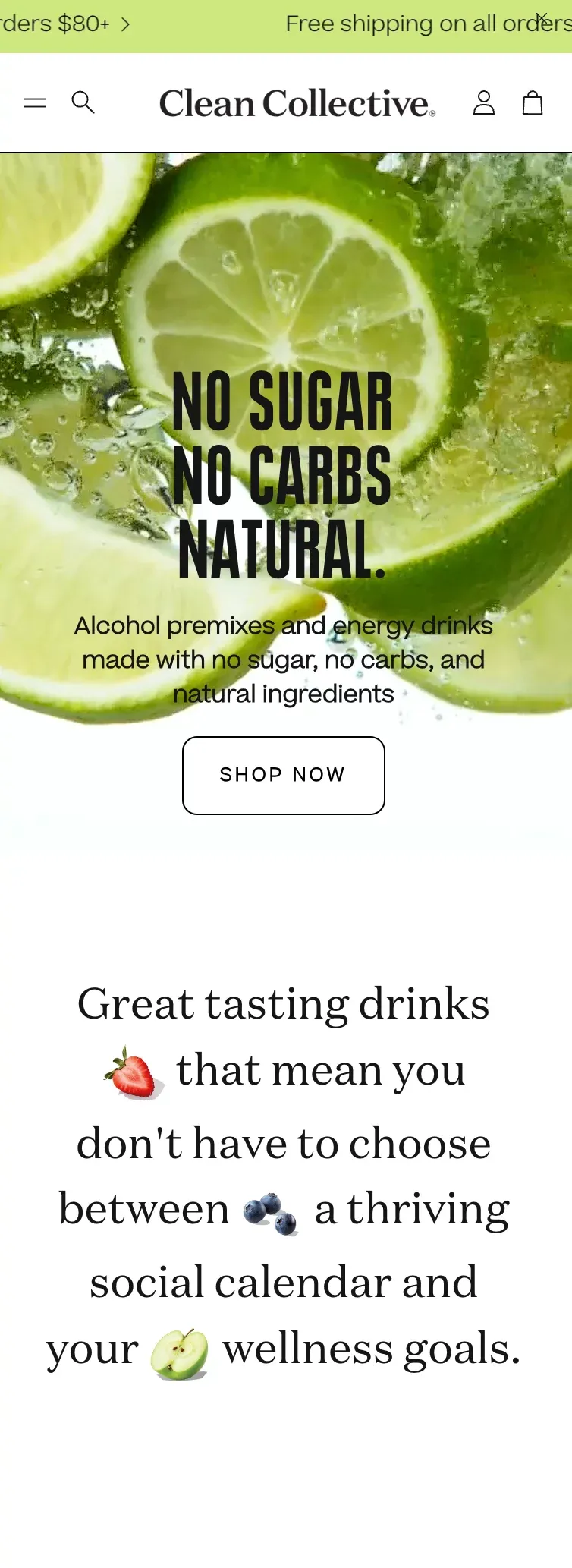 Clean Collective - Low Calorie No Sugar Beverages in NZ mobile view
