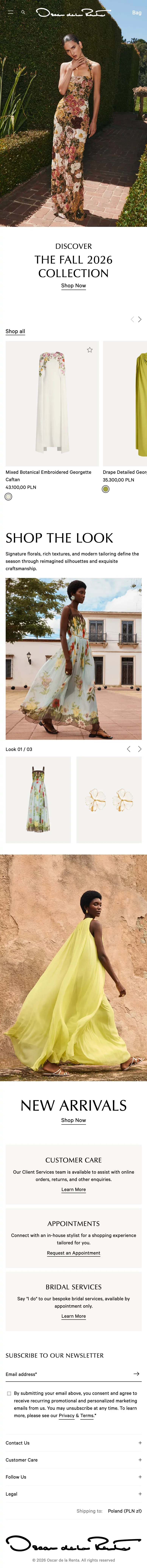 Oscar de la Renta | Ready-to-Wear & Accessories mobile view