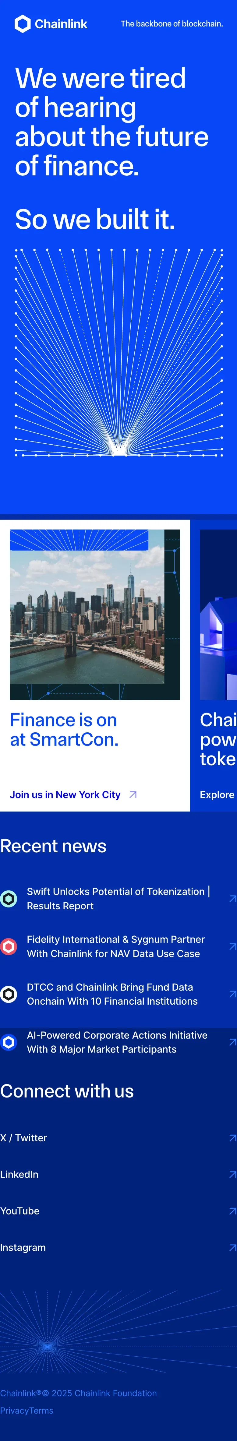 Chainlink: The backbone of blockchain. mobile view