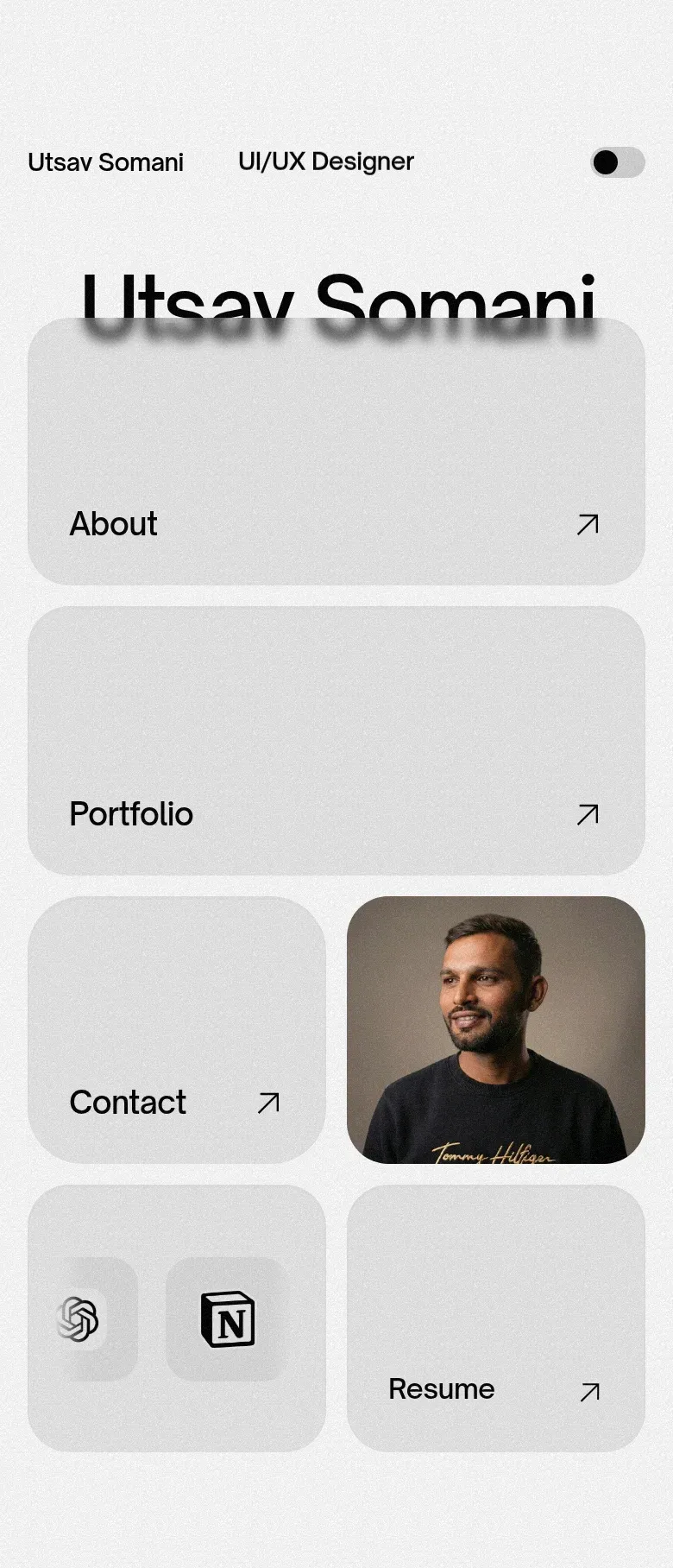 Utsav Somani | UI/UX & Product Designer | Visual Designer mobile view