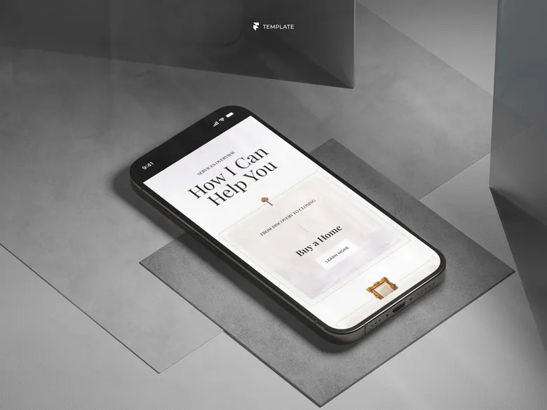 Giara - Luxury Real Estate Website Framer Template mobile view