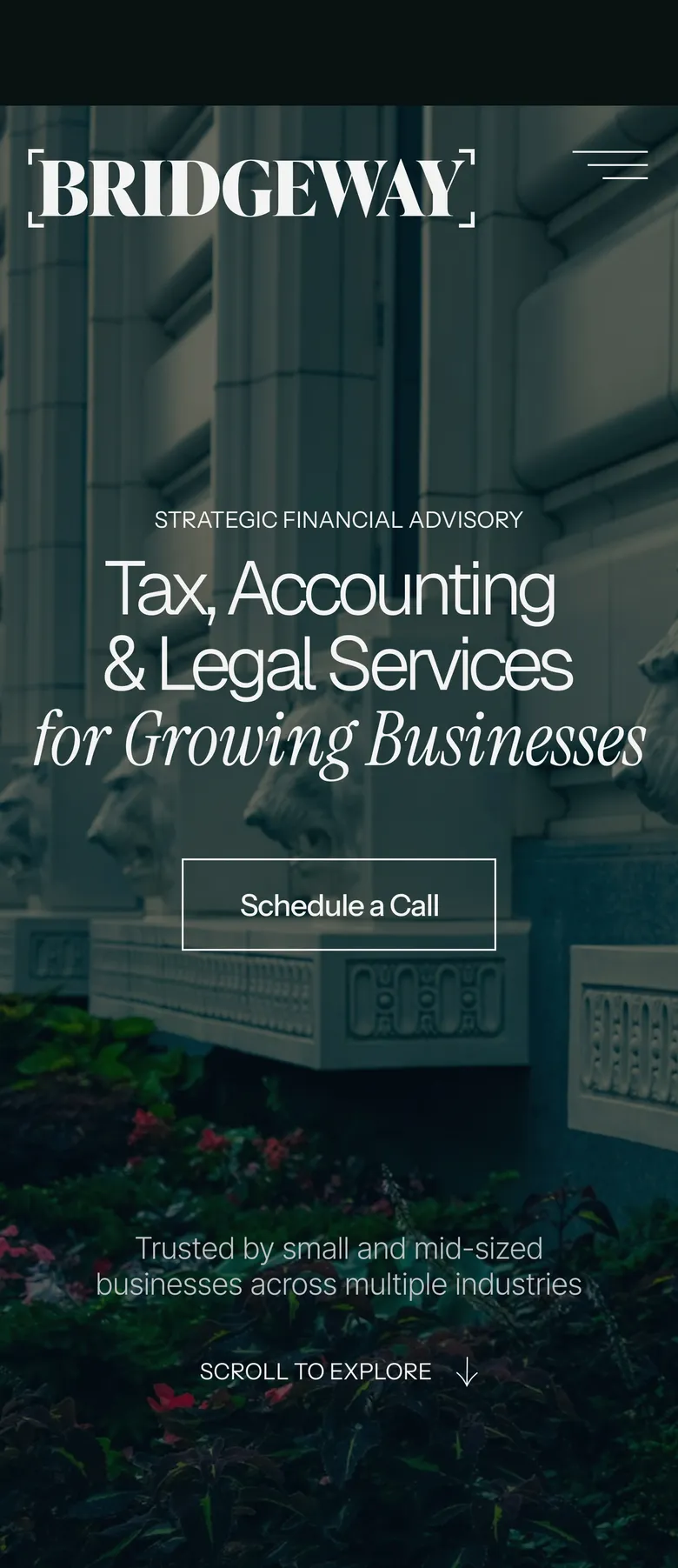 Bridgeway â Tax, Accounting & Advisory Services Template mobile view