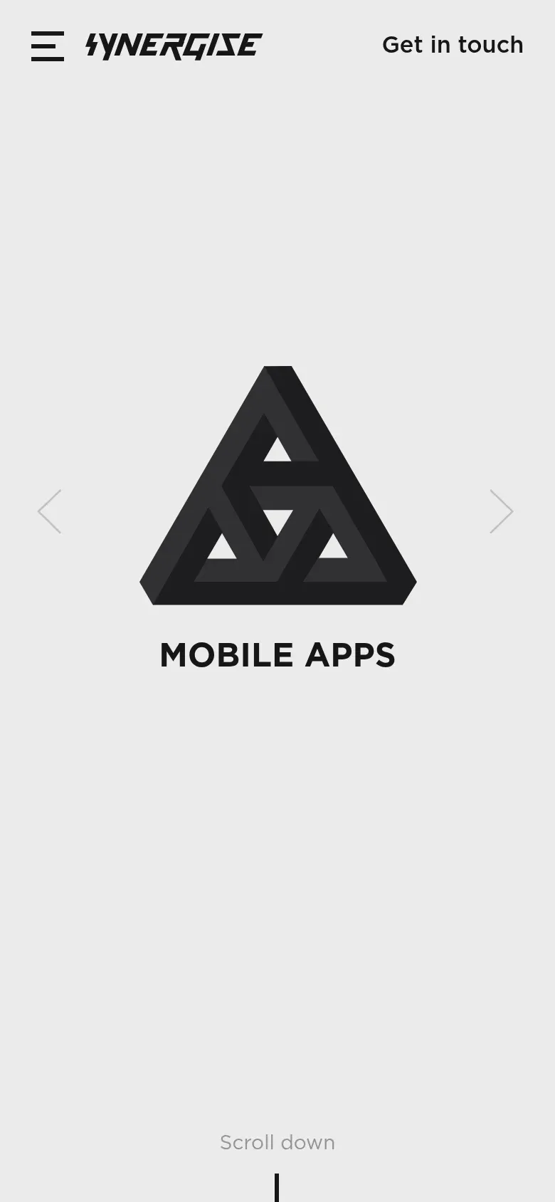 Synergize! Digital solutions for business. mobile view