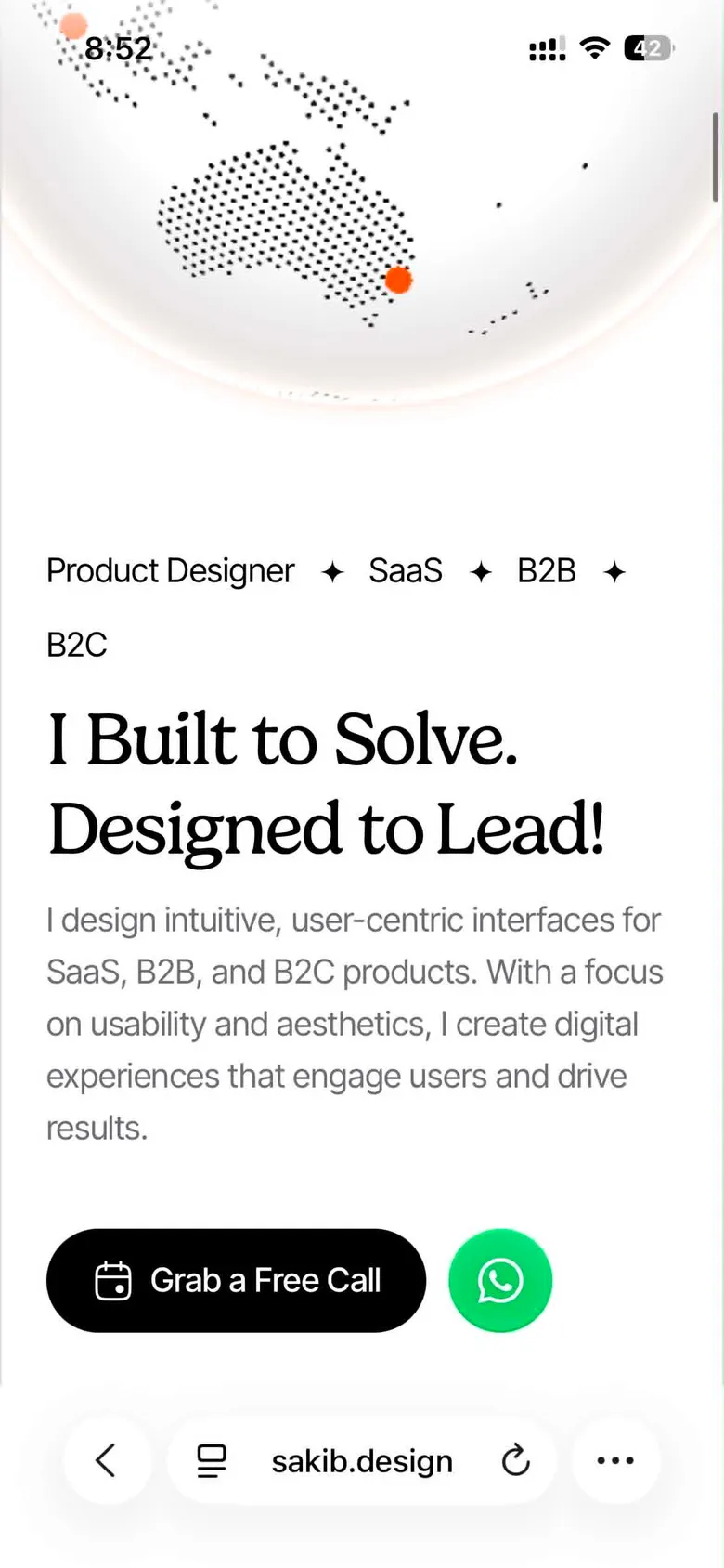 Md Sakib A. -  Expert Product Design & Strategy | shakib1wrkÍ mobile view