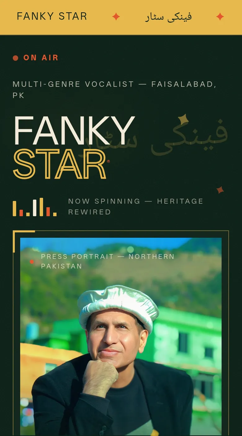 Fanky Star — Official Site | Multi-Genre Vocalist · Faisalabad mobile view