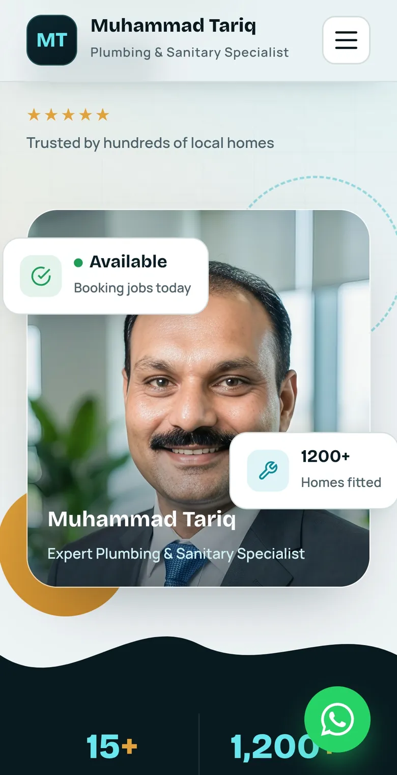 Muhammad Tariq — Plumbing & Sanitary Specialist | Al Makkah Sanitary Store mobile view