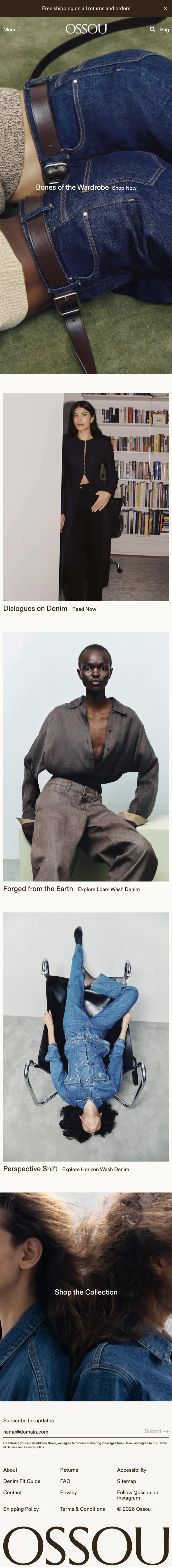 Ossou Denim Official Website mobile view