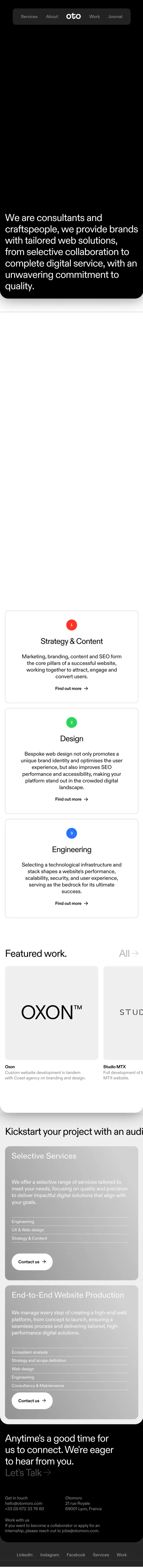 Otomoro | High-end digital production mobile view