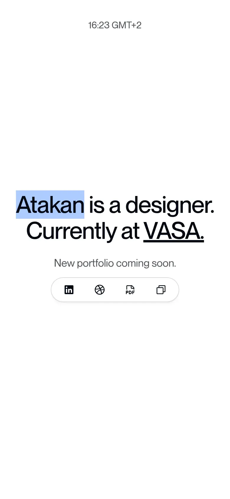 Atakan Bacaksiz — Designer mobile view