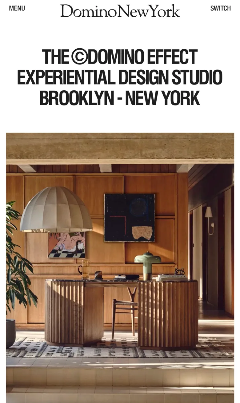 DOMINO NEW YORK | Experiential Design Studio mobile view