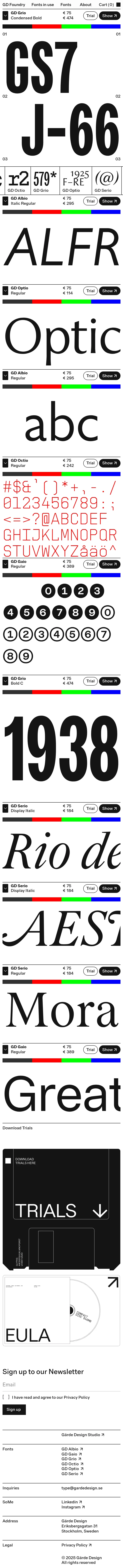 GD Foundry | Typography Built for Branding & Communication mobile view