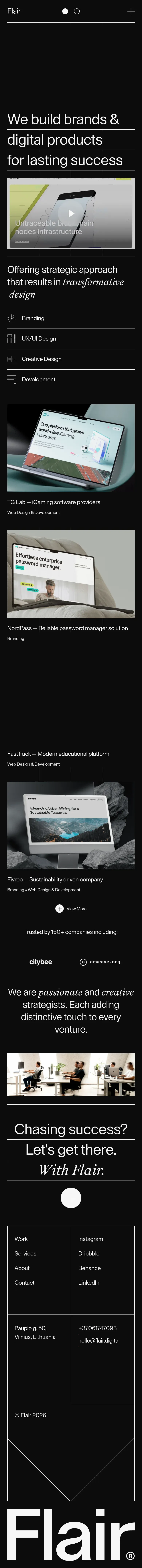 Digital Agency - Flair mobile view