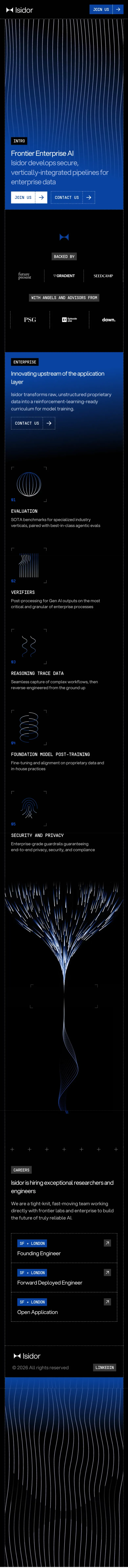 Isidor | Frontier Enterprise AI mobile view
