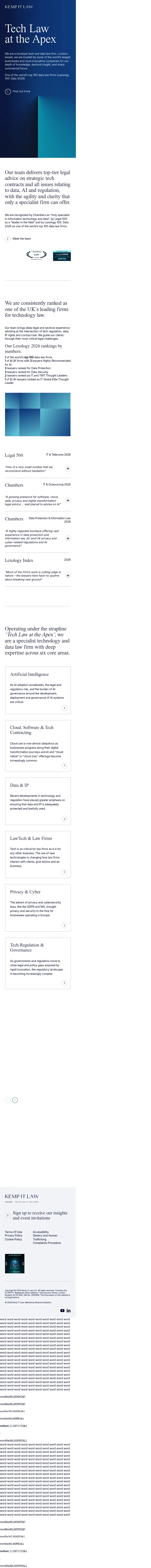 Kemp IT Law - Tech Law at the Apex mobile view