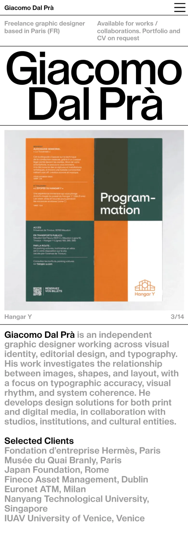 Giacomo Dal Prà mobile view