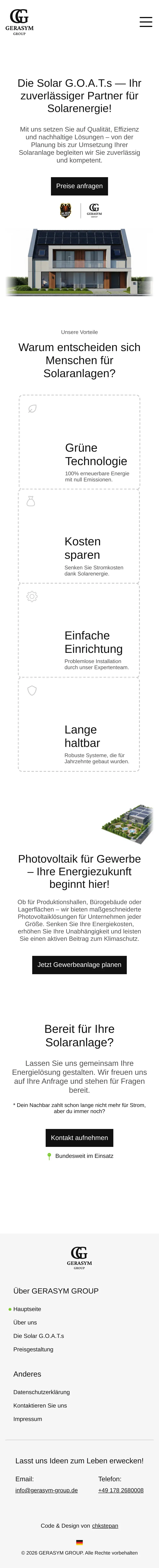 GERASYM GROUP mobile view