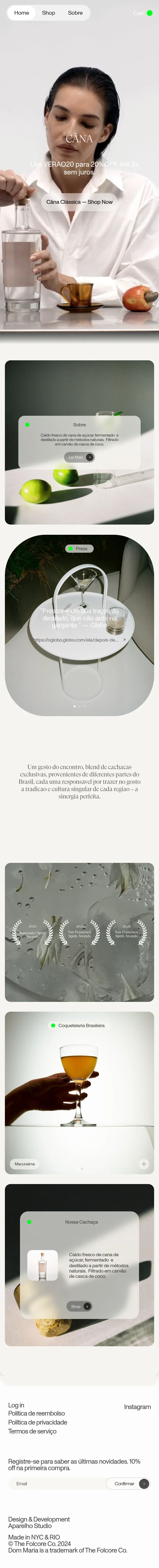Cãna Cachaça mobile view