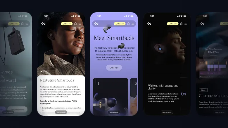 NextSense - Sleep Deeply, Live Fully mobile view
