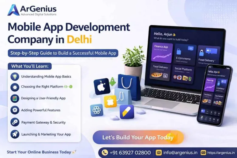 Best Mobile App Development Company in Delhi | Android, iOS & Cross-Platform – Argenius mobile view