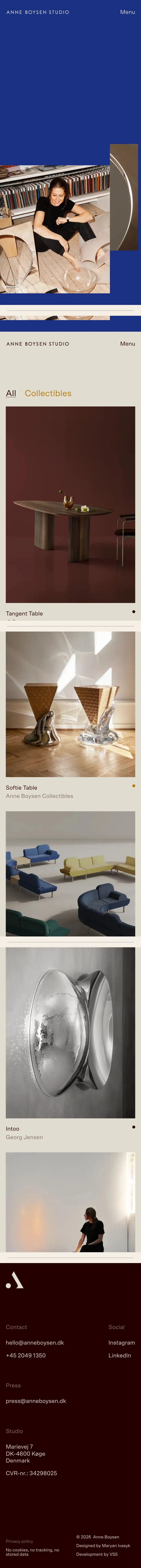 Anne Boysen: My design portfolio mobile view