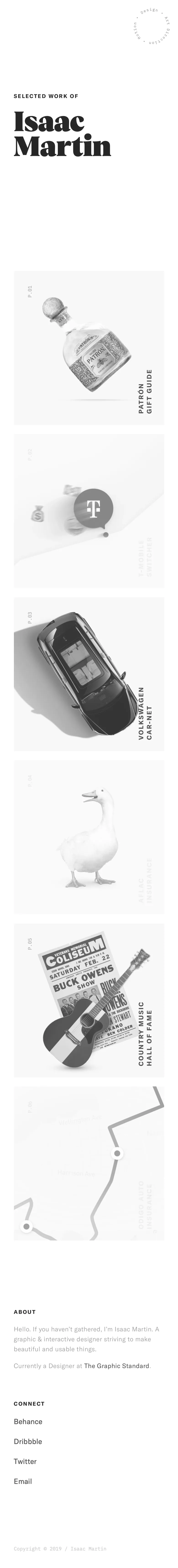 Isaac Martin – Design, Art Direction, Motion mobile view