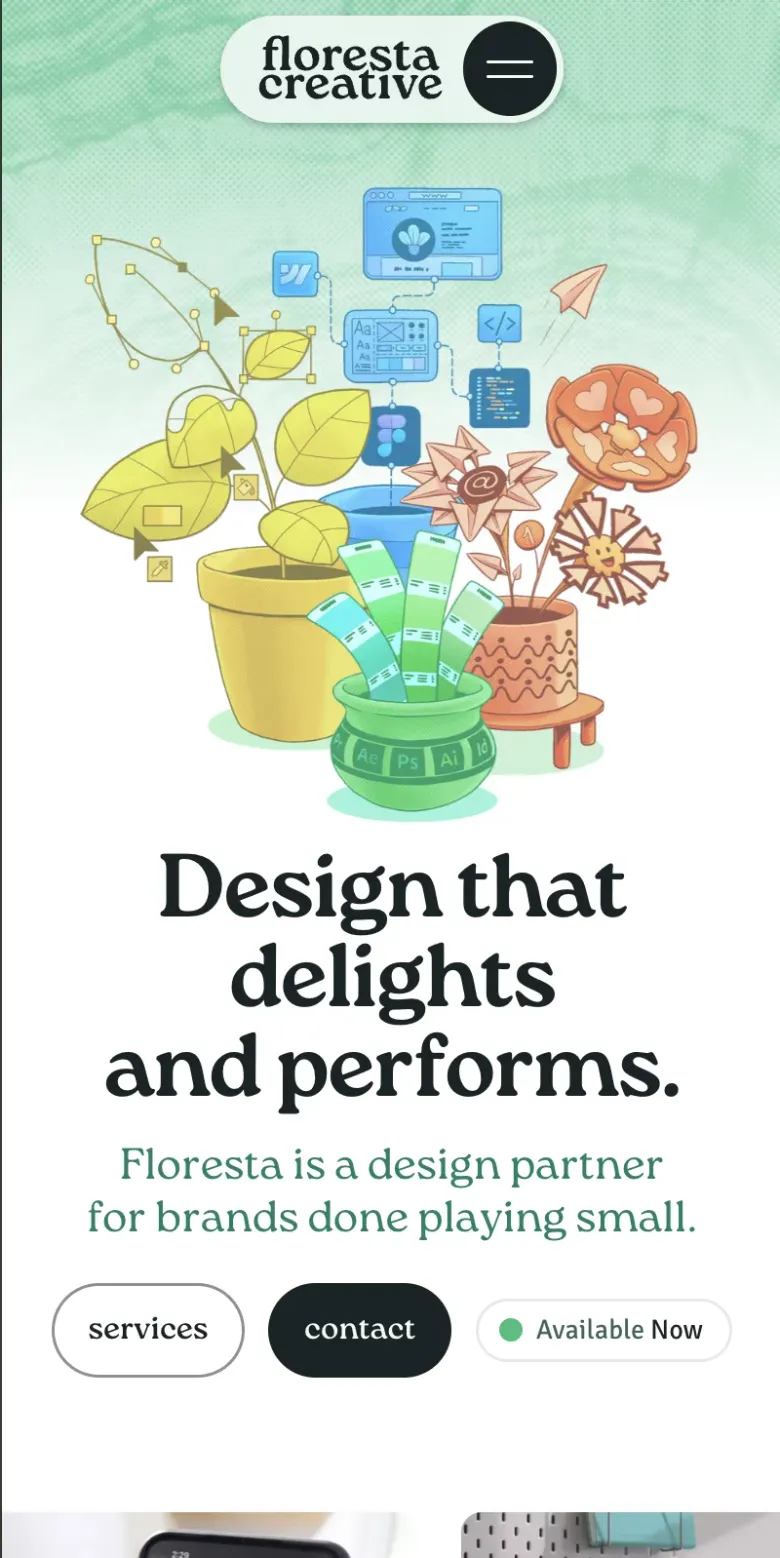 Design Studio for Growing Brands | Floresta Creative mobile view