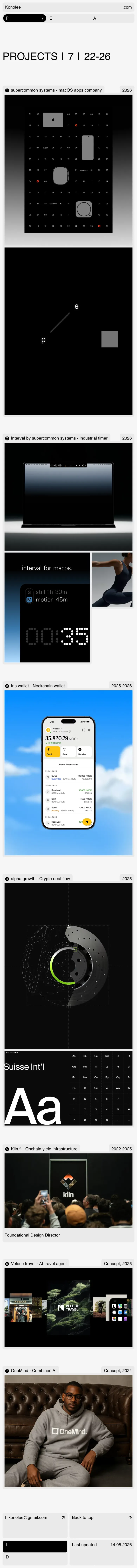Konolee — Systems Across Brand, Product & Motion mobile view
