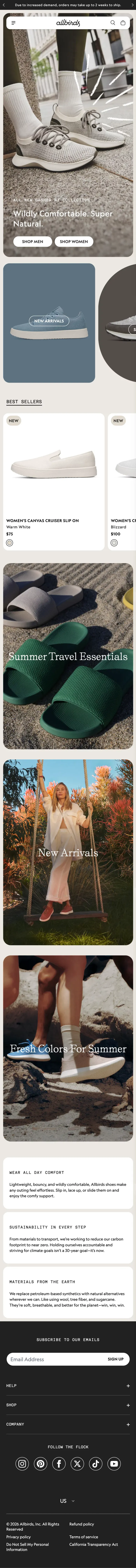 Allbirds: Comfortable, Sustainable Shoes & Apparel mobile view