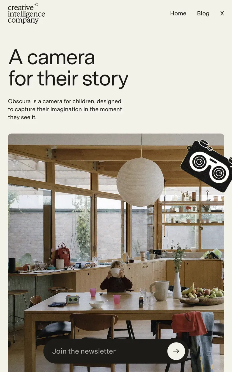 Creative Intelligence Company — Hardware for human creativity mobile view