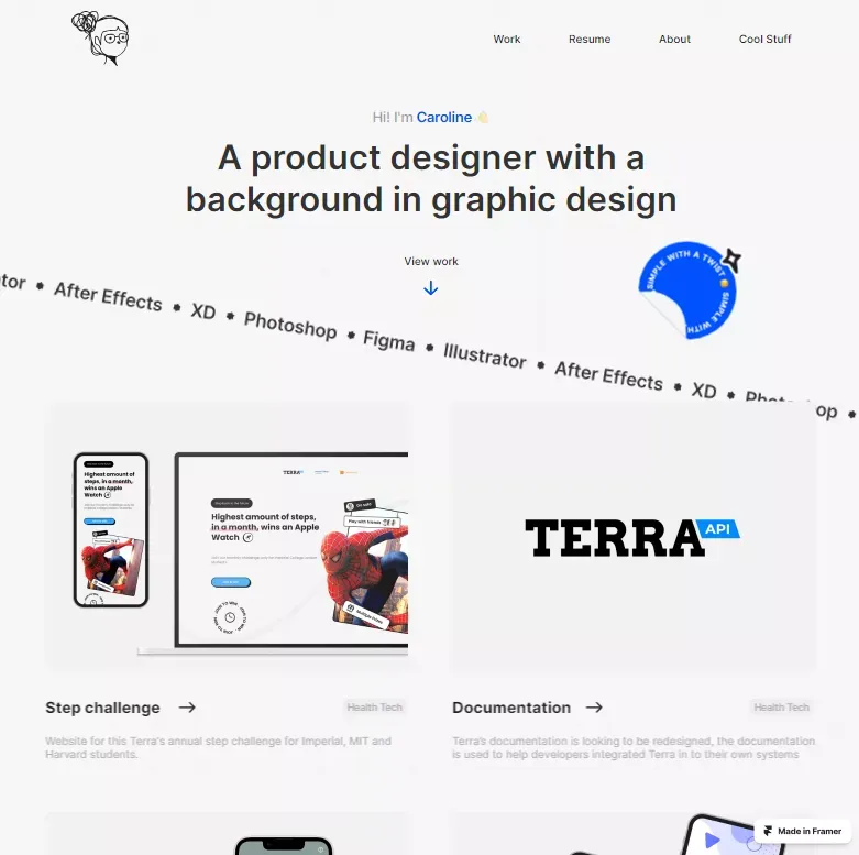 Caroline's portfolio - Portfolio design