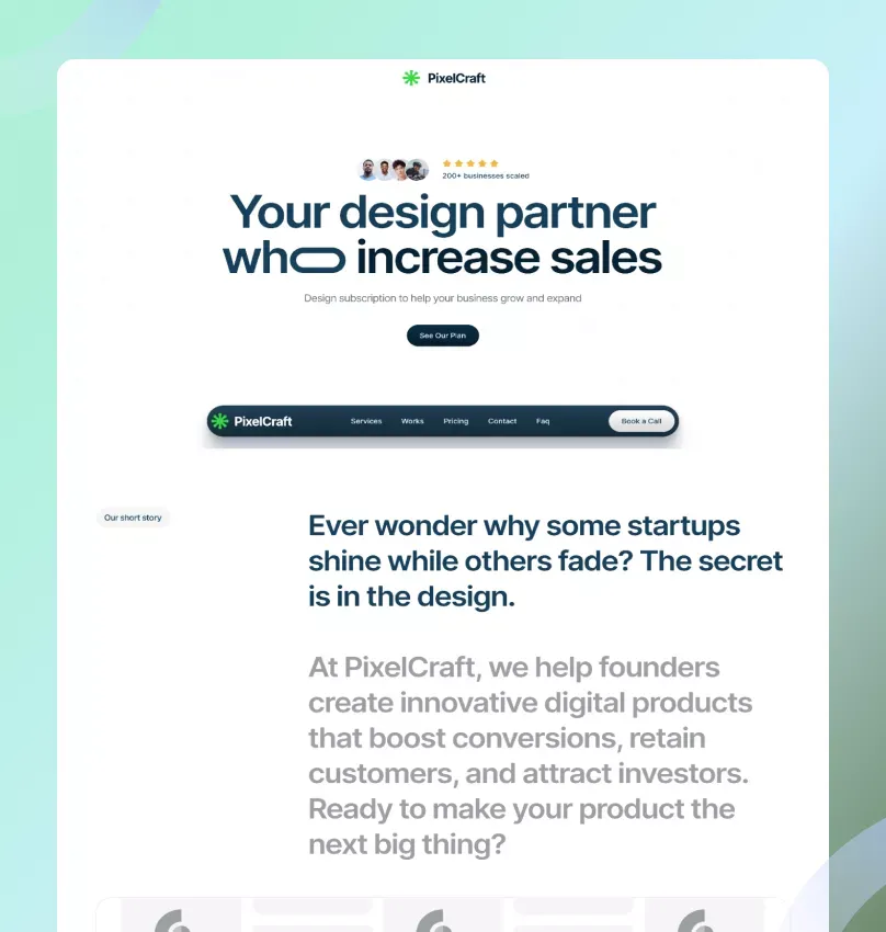 PixelCraft - Design Agency Framer Template — Framer Marketplace - Template design