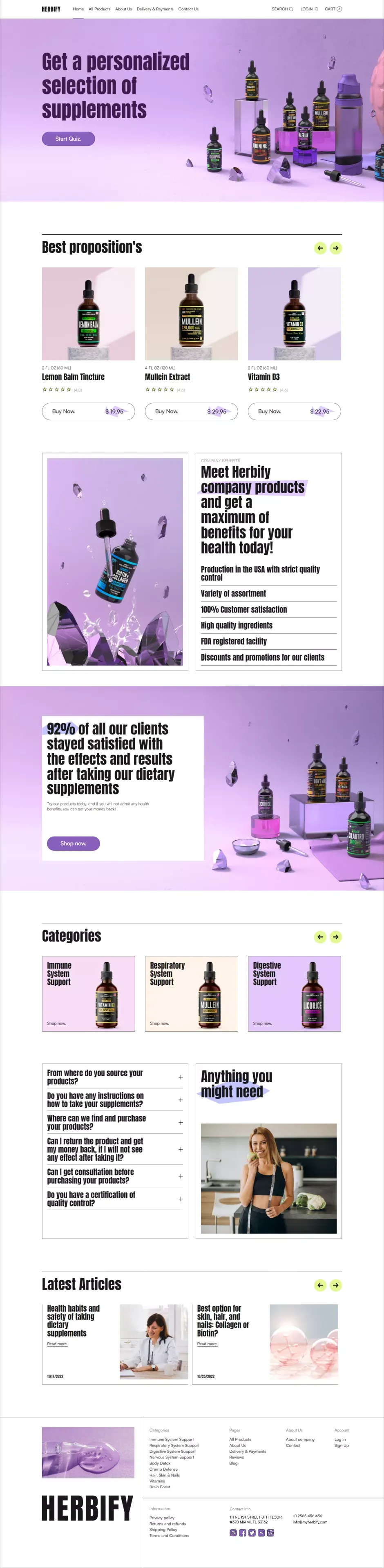 Herbify - Ecommerce design