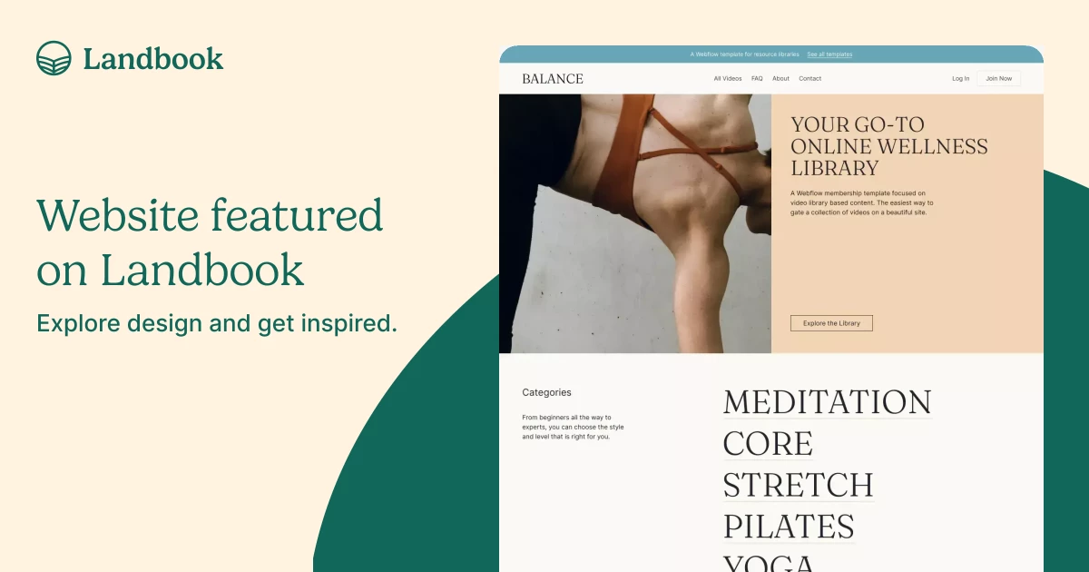 Balance - Webflow HTML website template | Landbook