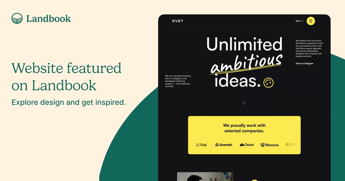 Evet - Webflow Ecommerce website template