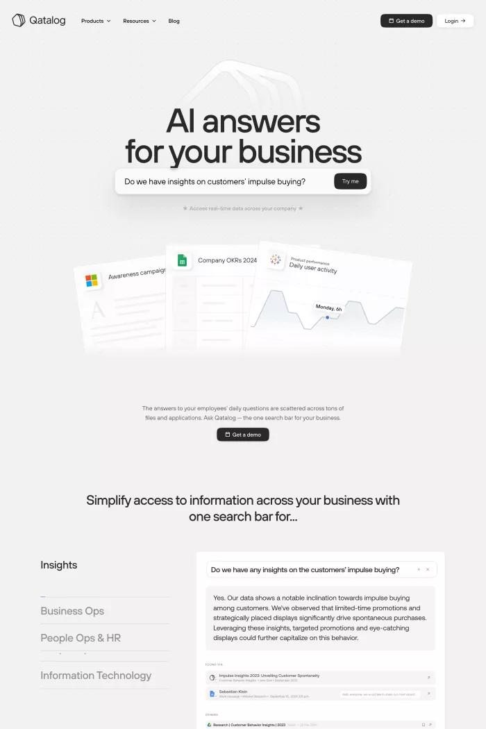 One search bar for your business | Qatalog
