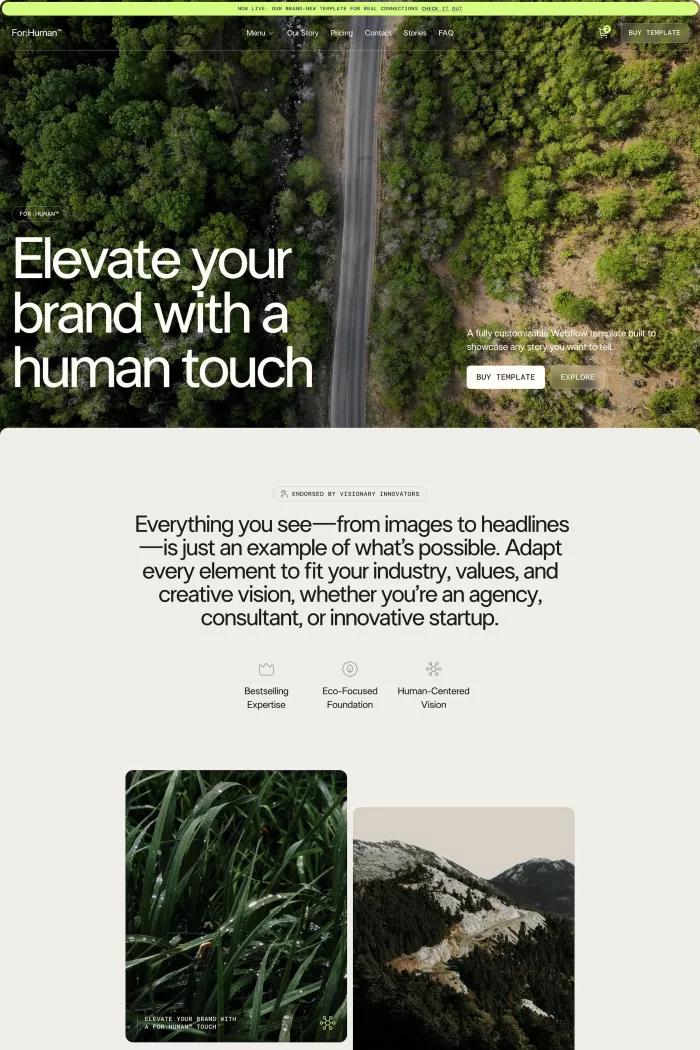 For:Human™ - Webflow Ecommerce website template