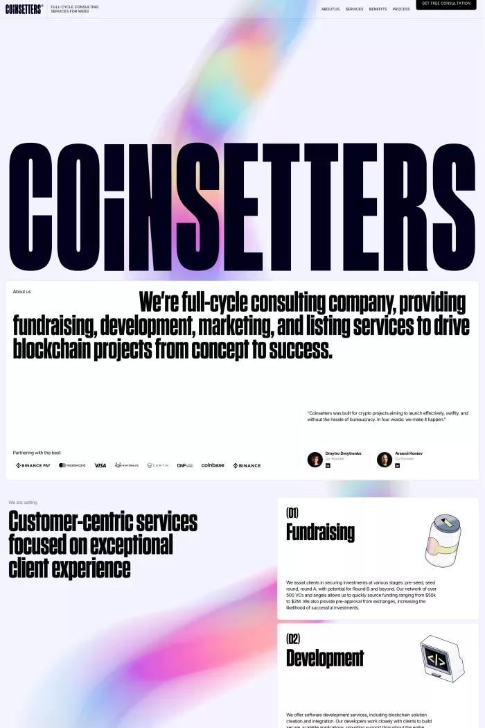 Screenshot taken from Coinsetters
