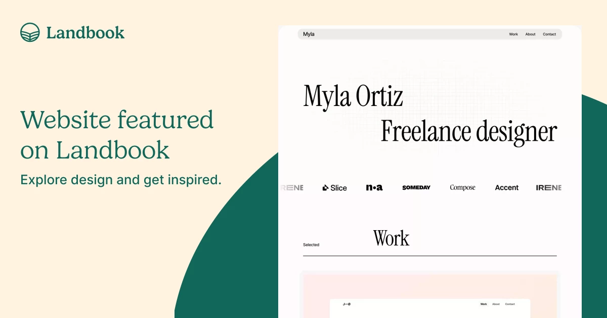 Offset - Portfolio Template for Framer on Landbook - get inspired by ...