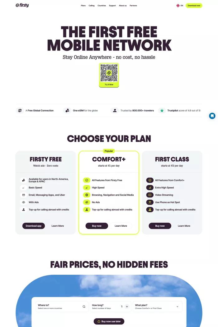 Screenshot taken from Firsty: Your international mobile data travel app