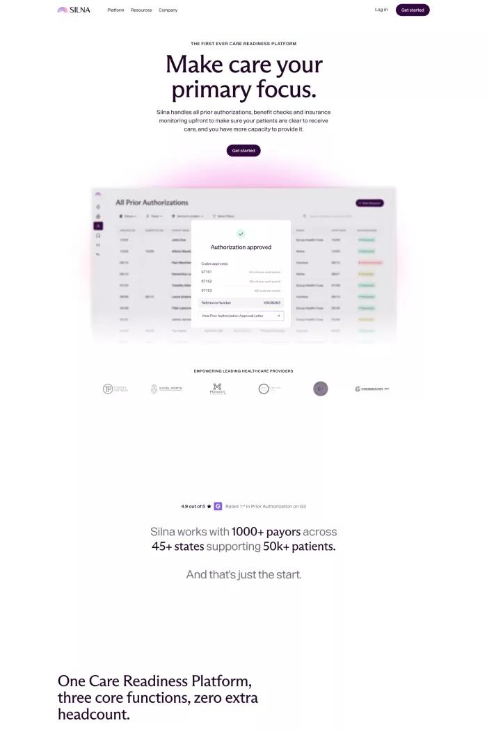 Screenshot taken from Silna Health