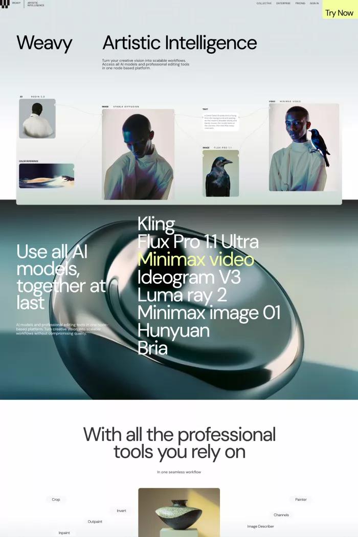 Screenshot taken from Weavy | AI-Powered Design Workflows, Built for Creative Pros