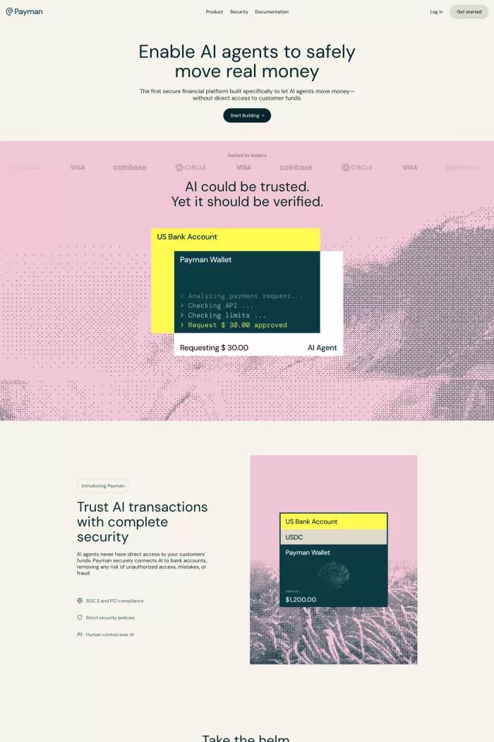 Screenshot taken from Payman