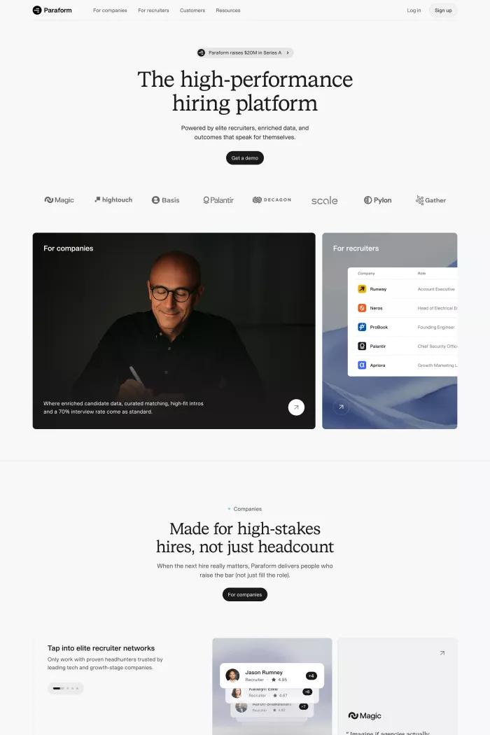 Screenshot taken from Paraform